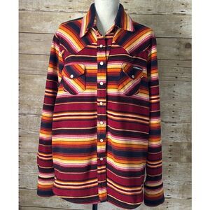 CINCH FLEECE CASUAL WESTERN RODEO FARM CULTURE OUTDOOR BUTTON FRONT SHAKET